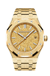 Audemars Piguet 77450BA.GG.1361BA.01 Royal Oak 34 Frosted Yellow gold-plated crystal sand finished dial