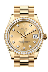 Rolex Datejust 31 Champagne Diamond Dial Bezel Yellow Gold Ladies Watch 278288Rbr 278288Rbr-0005