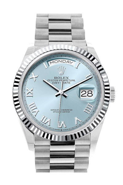 INTRODUCING: The All-New Rolex Day-Date Ice Blue Dial with Fluted Bezel —  Wrist Enthusiast
