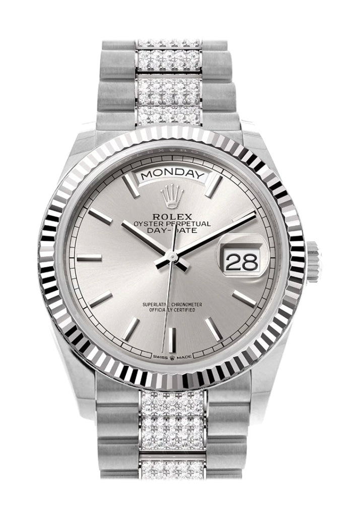 Rolex Day Date 36 White Gold Diamond Rolex Day-Date 36 Luxury
