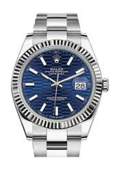 Rolex Datejust 41 Blue Dial Oyster White Gold Men’s Watch 126334 126334-0031