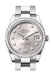 Rolex Datejust Silver Diamond Dial Ladies Watch 278384Rbr 278384Rbr-0033