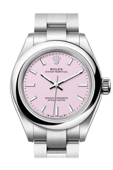Rolex Oyster Perpetual 28 Candy Pink Dial Smooth Bezel Watch 276200