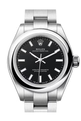 Rolex Oyster Perpetual 28 Black Dial Smooth Bezel Watch 276200