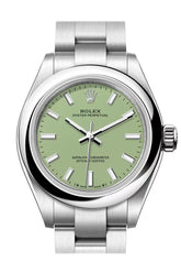 Rolex Oyster Perpetual 28 Pistachio-green Dial Smooth Bezel Watch 276200