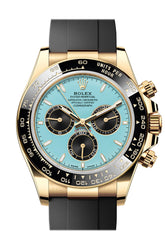 Rolex Daytona 40 Turquoise Blue Dial Black Cerachrom Bezel Yellow Gold Watch 126518LN