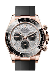 Rolex Daytona 40 Meteorite Dial Black Cerachrom Bezel Rose Gold Watch 126515LN