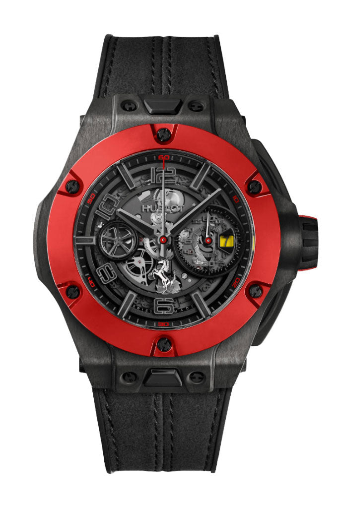 Ferrari Hublot Red Watch Hublot Big Bang 41mm Blue Linen Watch