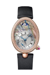 Breguet Reine De Naples Mother Of Pearl Dial Rose Gold With Diamond Bezel Black 8908Br5T864D00D