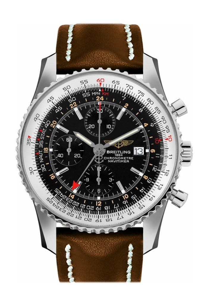 Breitling Navitimer World Mens Watch A2432212 B726 443X WatchGuyNYC