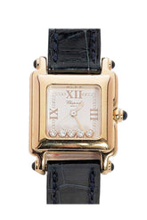 Chopard Mini Happy Sport Square Yellow Gold White 276851/0001 Watch
