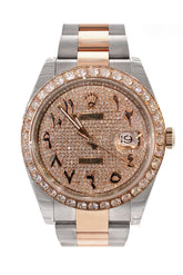 Custom Diamond Rolex Datejust 41 18K Gold Two Tone Mens Watch 126301 Watches
