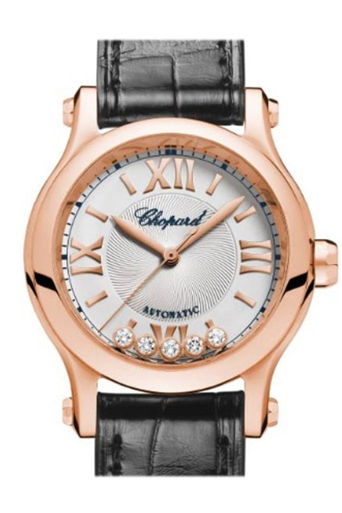 Chopard Happy Sport 30mm 18k Rose Gold and Diamonds Automatic Watch 274893 5001