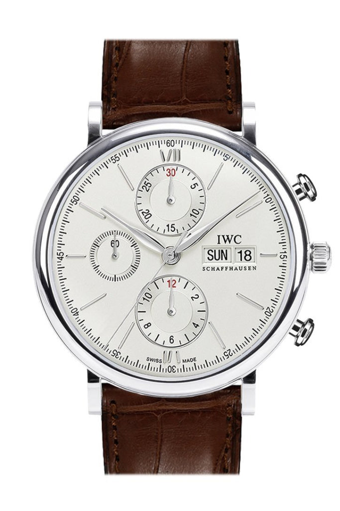 IWC Portofino Automatic Chronograph Silver Dial 42mm Men s Watch IW391007 WatchGuyNYC