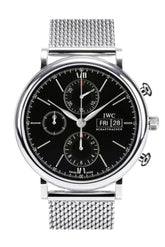 Iwc Portfonio Chronograph Automatic Black Dial Steel 42Mm Mens Watch Iw391010