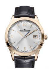 Jaeger Jlc Master Control Brown Croc Silver Dial 1542520 Watch