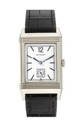 Jaeger Jlc Reverso 1931 White Gold Black Croc Silver Dial 2783520 Watch
