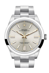 Rolex Oyster Perpetual 41 Silver Dial Bracelet Watch 124300