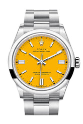 Rolex Oyster Perpetual 36 Yellow Dial Bracelet Watch 126000