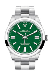 Rolex Oyster Perpetual 41 Green Dial Bracelet Watch 124300
