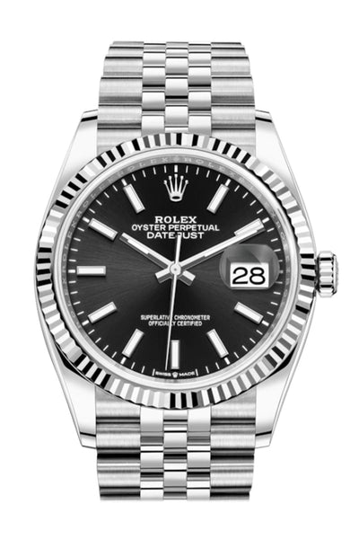 Rolex Datejust 36 Black Dial Automatic Jubilee Watch 126234 WatchGuyNYC New York