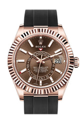 Rolex Sky-Dweller 42 Chocolate Dial 18K Rose Gold Men’s Watch 326235