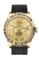 Rolex Sky-Dweller 42 Champagne Dial 18K Yellow Gold Men’s Watch 326238