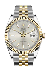 Rolex Datejust 41 Silver Dial Steel 18K Yellow Gold Jubilee Men’s Watch 126333