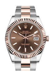 Rolex Datejust 41 Chocolate Dial Rose Gold And Steel Men’s Watch 126331