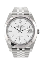 Rolex Datejust 41 White Dial Automatic Men’s Jubilee Watch 126300