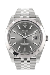Rolex Datejust 41 Dark Rhodium Dial Automatic Men’s Jubilee Watch 126300