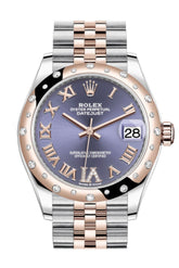 Rolex Datejust 31 Aubergine Large Vi Set With Diamonds Dial Diamond Bezel Jubilee Rose Gold Two Tone