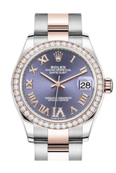 Rolex Datejust 31 Aubergine Vi Diamonds Dial Diamond Bezel Rose Gold Two Tone Watch 278381Rbr 278381