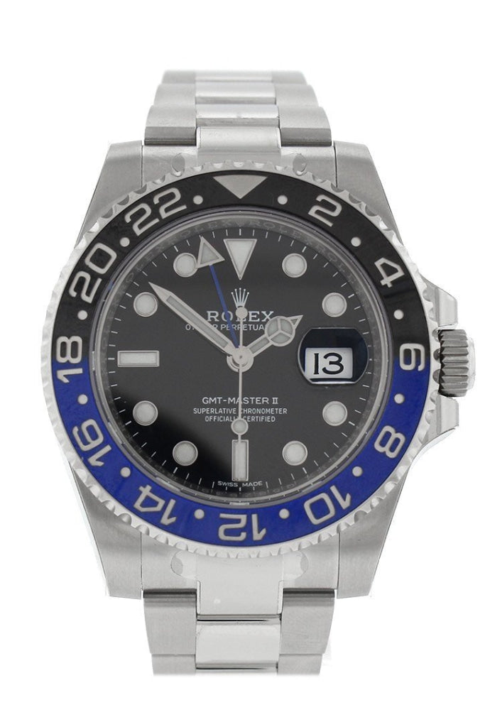 ROLEX 116710BLNR GMT Master II Batman 40 Steel Black Dial Men's