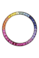 Custom Bezel Rolex Daytona Mens 40Mm Ct 14K White Gold / Si None Custom-Bezel