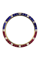 Custom Diamond Bezel Rolex Gmt-Master Ii Mens 40Mm Ct Solid 14K Yellow Gold / Si None Custom-Bezel