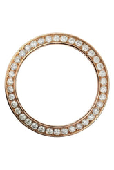 Custom Diamond Bezel Rolex Day-Date / Datejust 41Mm Solid 14K Rose Gold Pink Si None Custom-Bezel