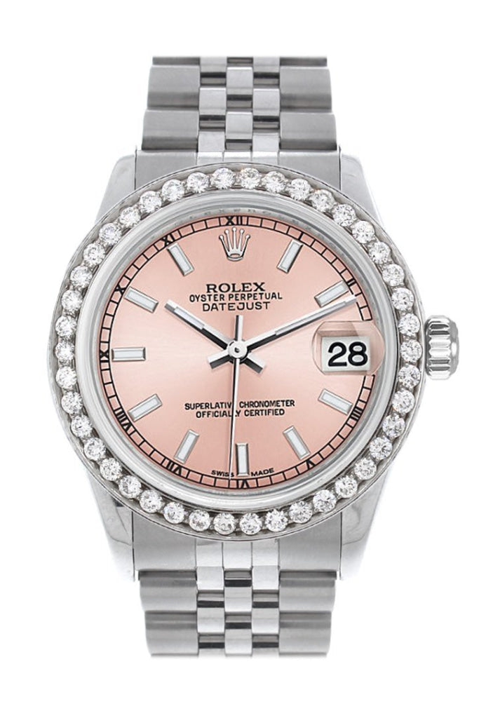 Rolex datejust pink face on sale