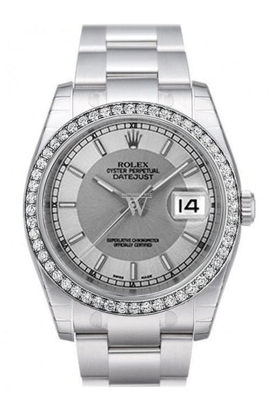 Rolex Datejust Custom Diamond Bezel 116200 WatchGuyNYC