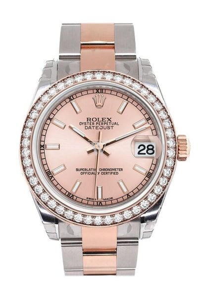 Rolex pink discount face diamond bezel