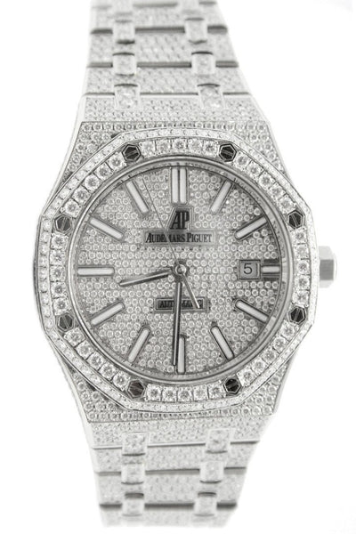 Audemars Piguet 41 Custom Diamonds Steel Men s Watch 15400ST.OO.1220ST.01