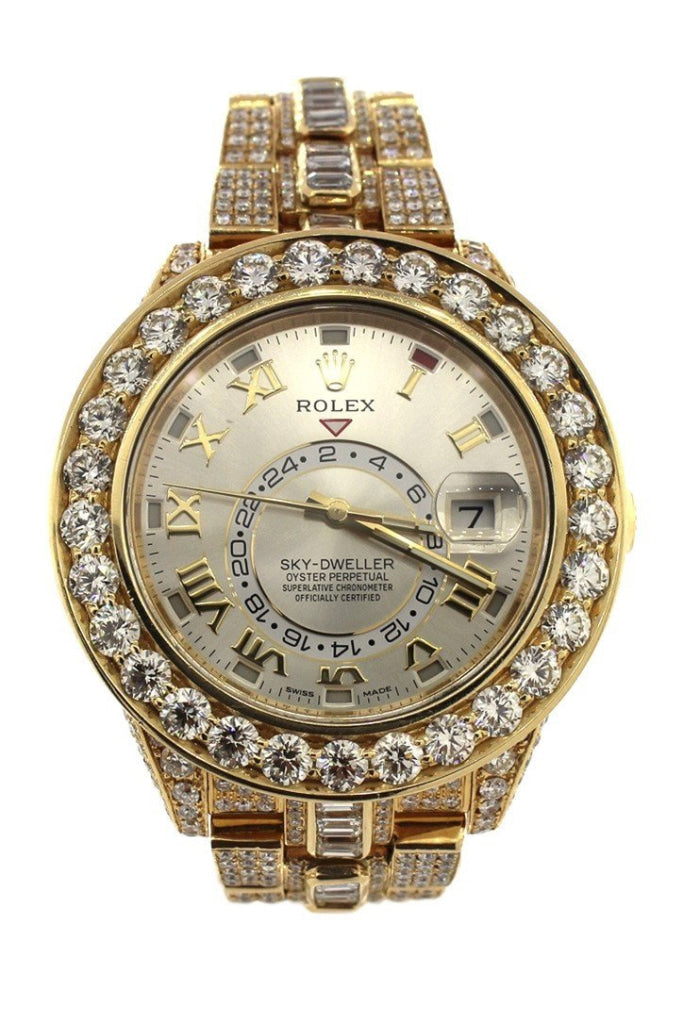 Rolex sky dweller gold diamond outlet