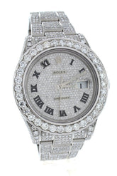 Rolex Custom Datejust Ii 41 Diamond Dial Bezel Mens Watch Custom Watches