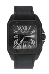 Cartier Santos Automatic Black Dial Pvd Mens Watch Wssa0006 / None