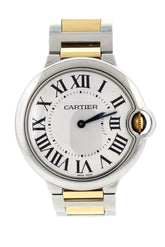 Cartier Ballon Bleu 36Mm Steel Yellow Gold Ladies Watch W69008Z3 Silver / None Pre-Owned-Watches