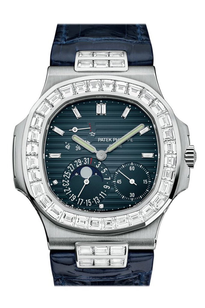 Patek Philippe Nautilus Black Blue Diual Diamond 5724G 001 WatchGuyNYC