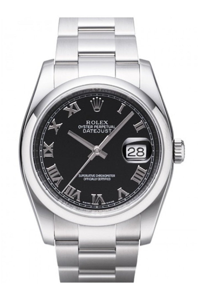 Rolex datejust 36 black roman Clearance