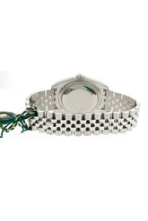 Rolex Datejust 36 Black Diamond Dial White Gold Stainless Steel Mens Watch 116234