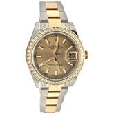 Rolex Datejust 31 Champagne Dial 18K Yellow Gold Ladies Watch 178383 / None