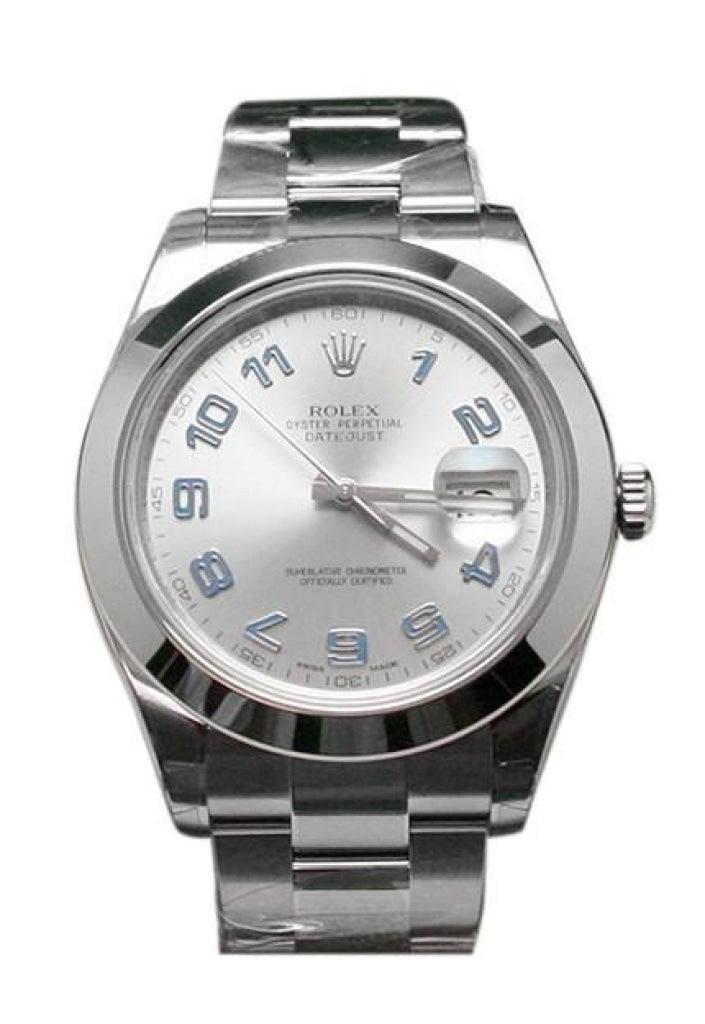 ROLEX 116300 Datejust II 41 Rhodium Blue Arab Dial Men s WatchGuyNYC